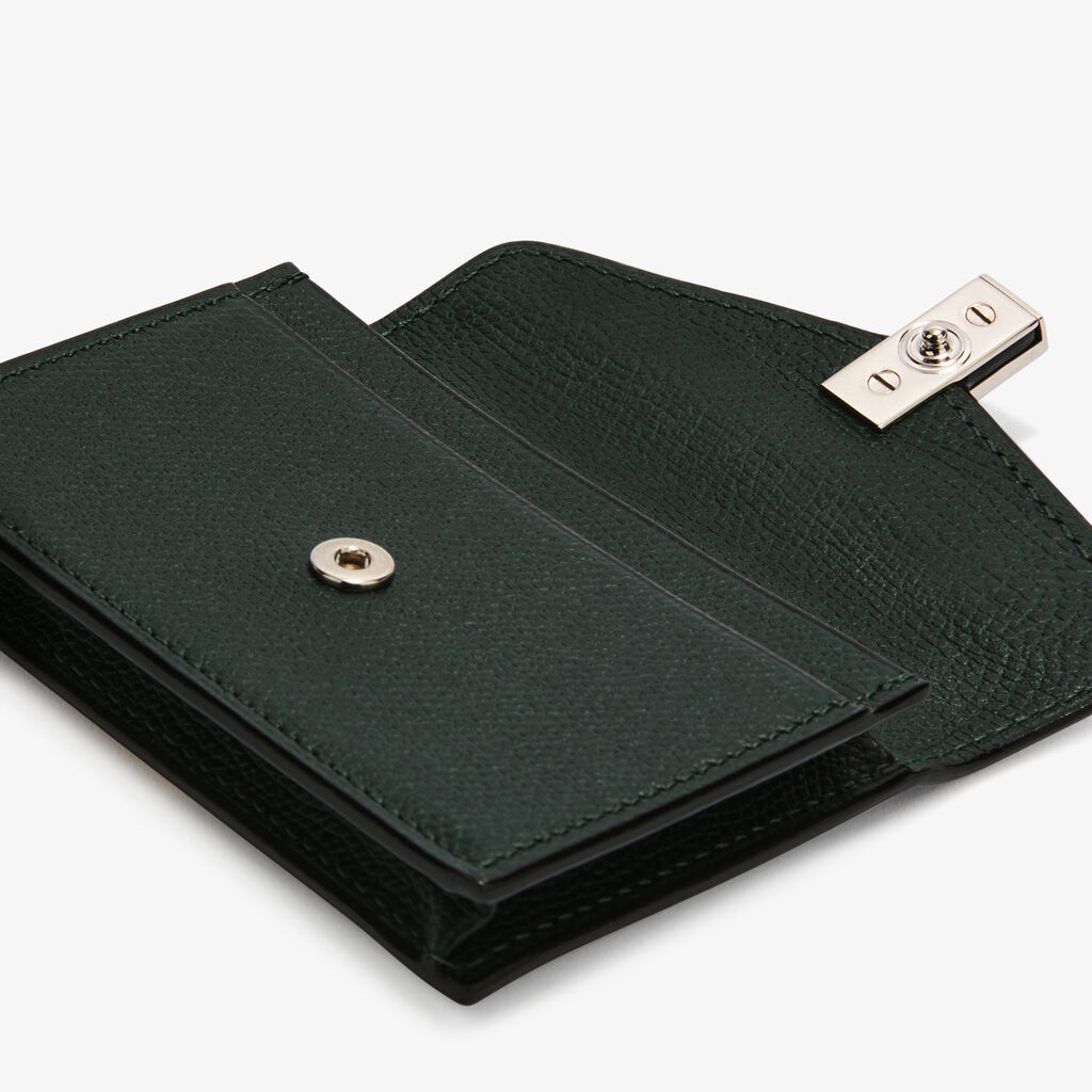Iside Card Holder - Valextra Green - Millepunte calf leather - Valextra - 2