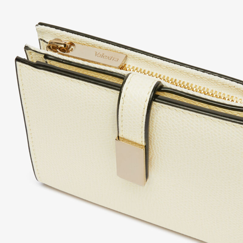 Small Wallet With Coin Purse - Pergamena White - Millepunte calf leather - Valextra - 2