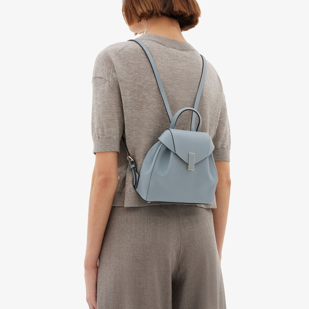 Iside Backpack Mini - Niagara Blue - Vitello Millepunte Soft - Valextra - 2