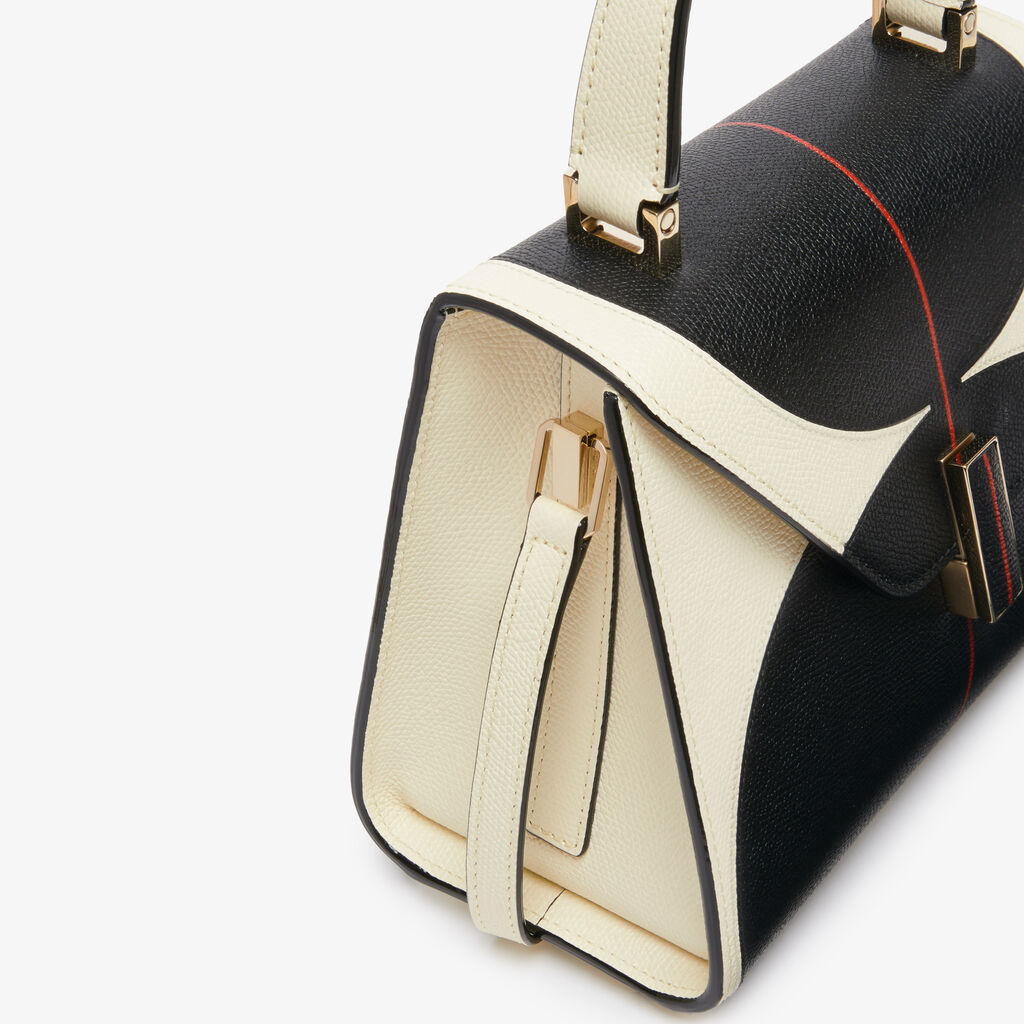 Iside Intarsia Balance Mini Bag - - Vitello VS-Intarsio Doppio Semicerchio - Valextra - 4