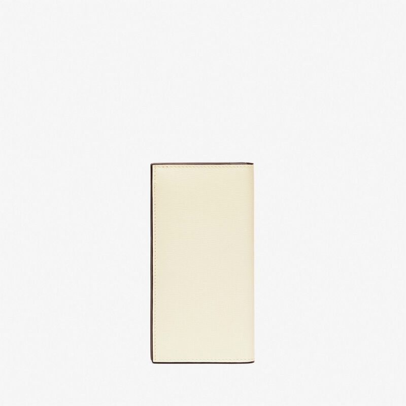 Vertical Wallet 12Cc - Pergamena White - Pavè calf leather - Valextra - 3