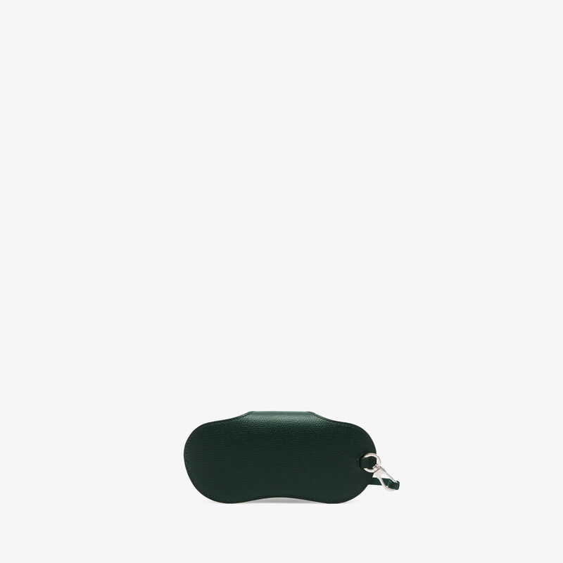 Glasses Case With Lanyard - Valextra Green - Millepunte calf leather - Valextra - 4