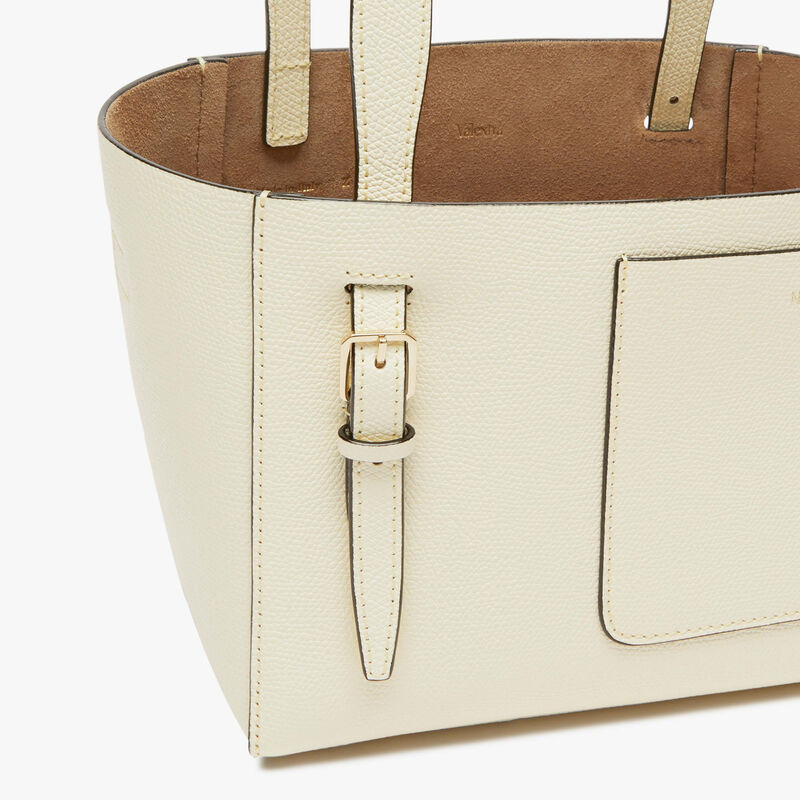Soft Bucket Micro bag - Pergamena White - Millepunte calf leather - Valextra - 3