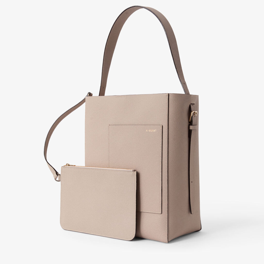 Soft Bucket Medium Bag - Nude Pink - Vitello VS - Valextra - 2