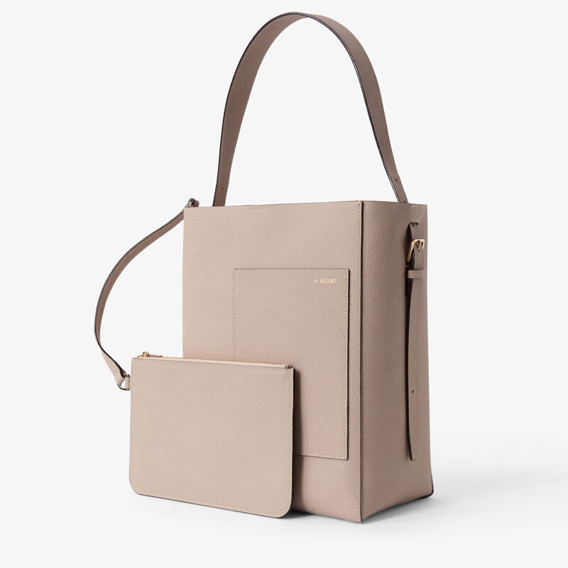 Soft Bucket Medium Bag - Nude Pink - Millepunte calf leather - Valextra - 2