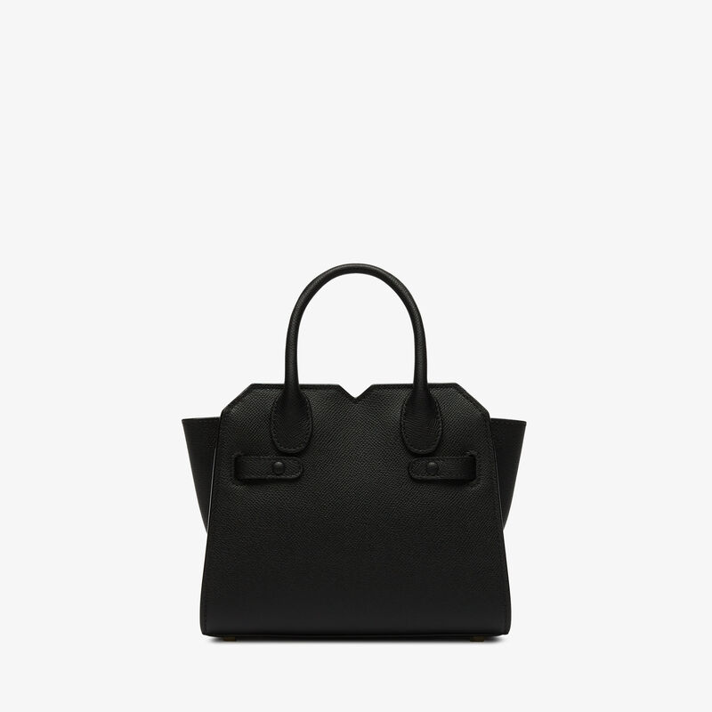 Milano Crossbody Micro Bag - Black - Millepunte Soft calf leather - Valextra - 7