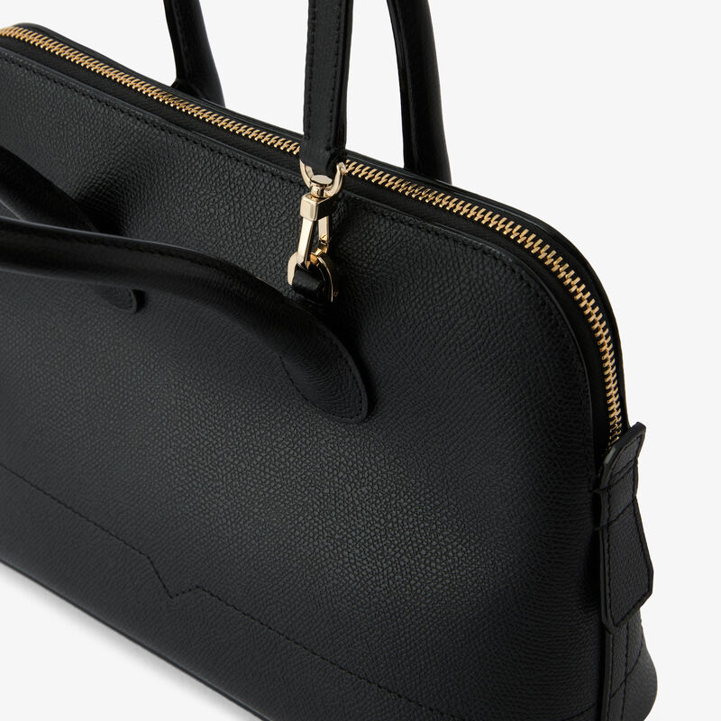 MyLogo Bowling Mini Bag - Black - Millepunte calf leather - Valextra - 5