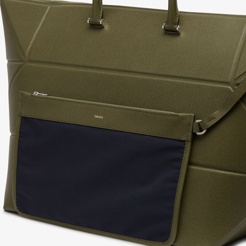 Polyhedral Travel Bag - Military Green - Millepunte calf leather - Valextra - 5