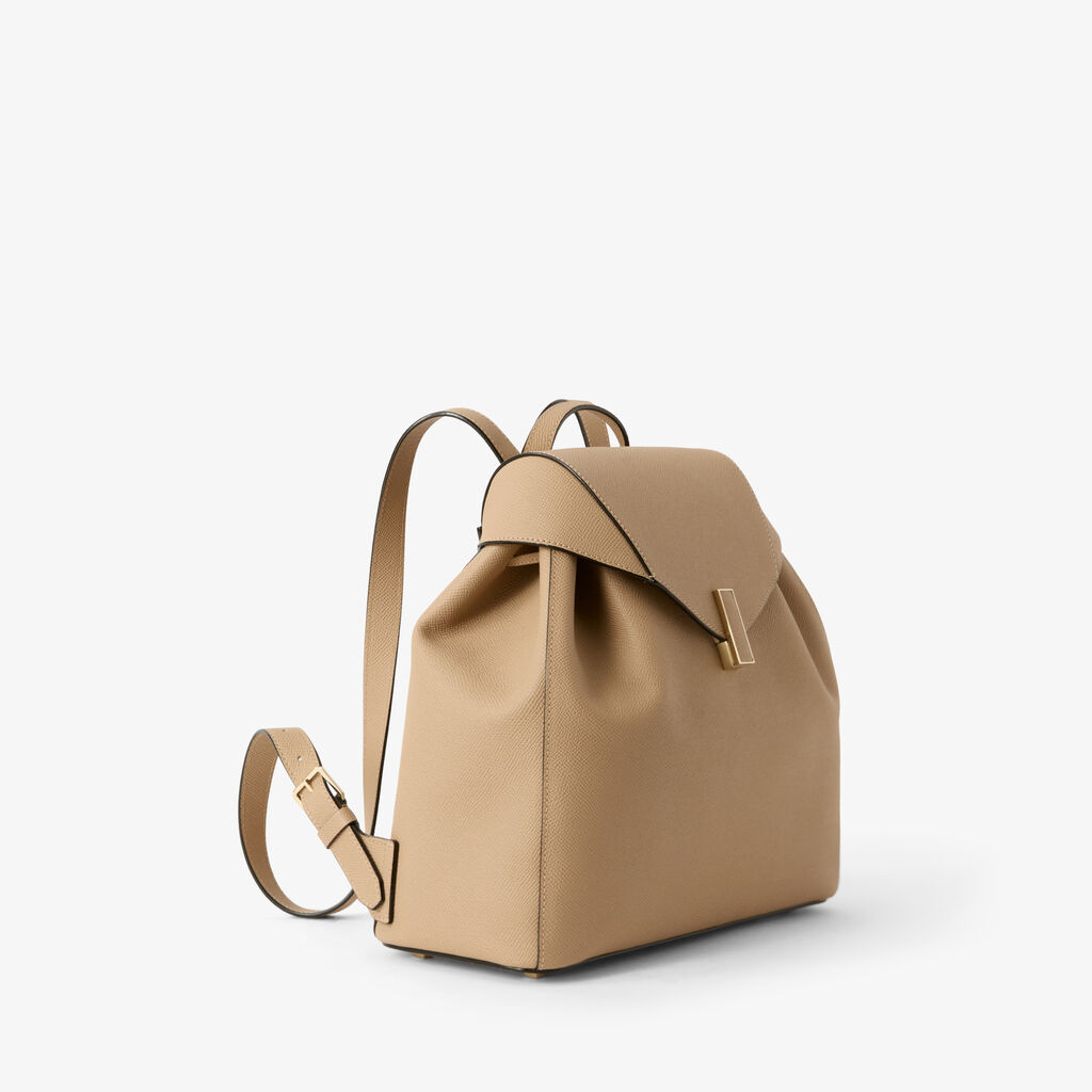 Iside Medium Backpack - Cashmere Beige - Vitello Millepunte Soft - Valextra - 3