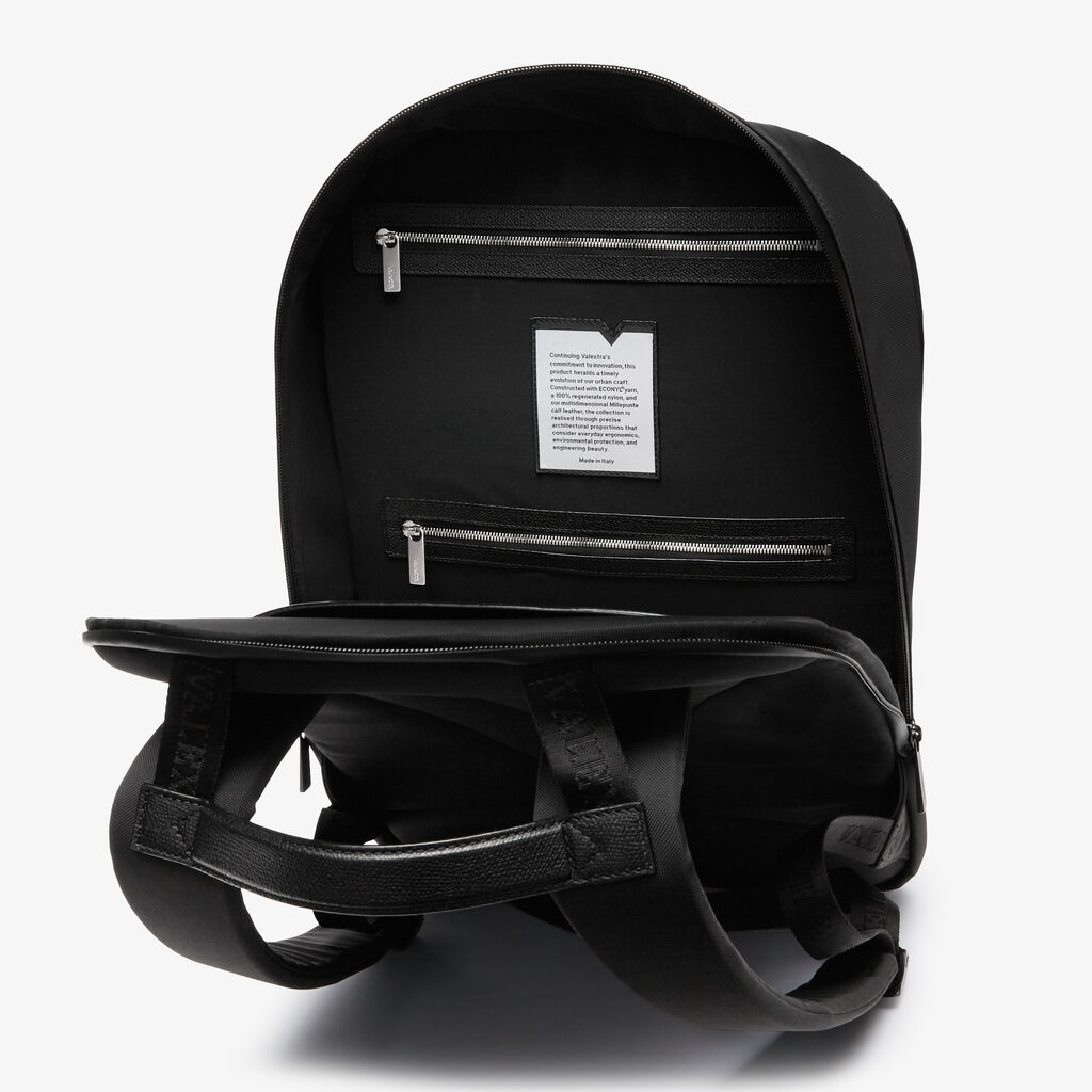 Assoluto Travel Backpack - Black - Tessuto Baltimora/Vitello VS - Valextra - 6