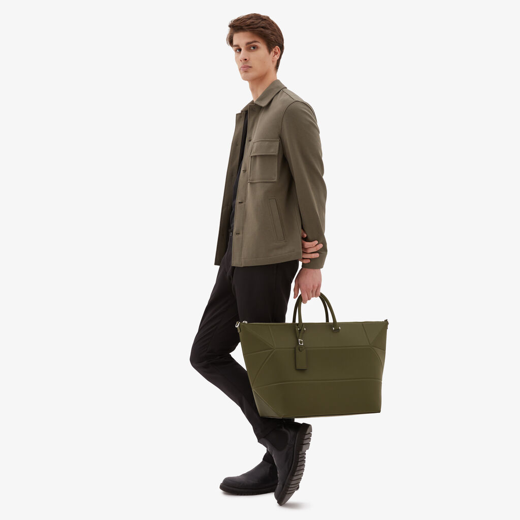 Polyhedral Travel Bag - Military Green - Vitello VS - Valextra - 2