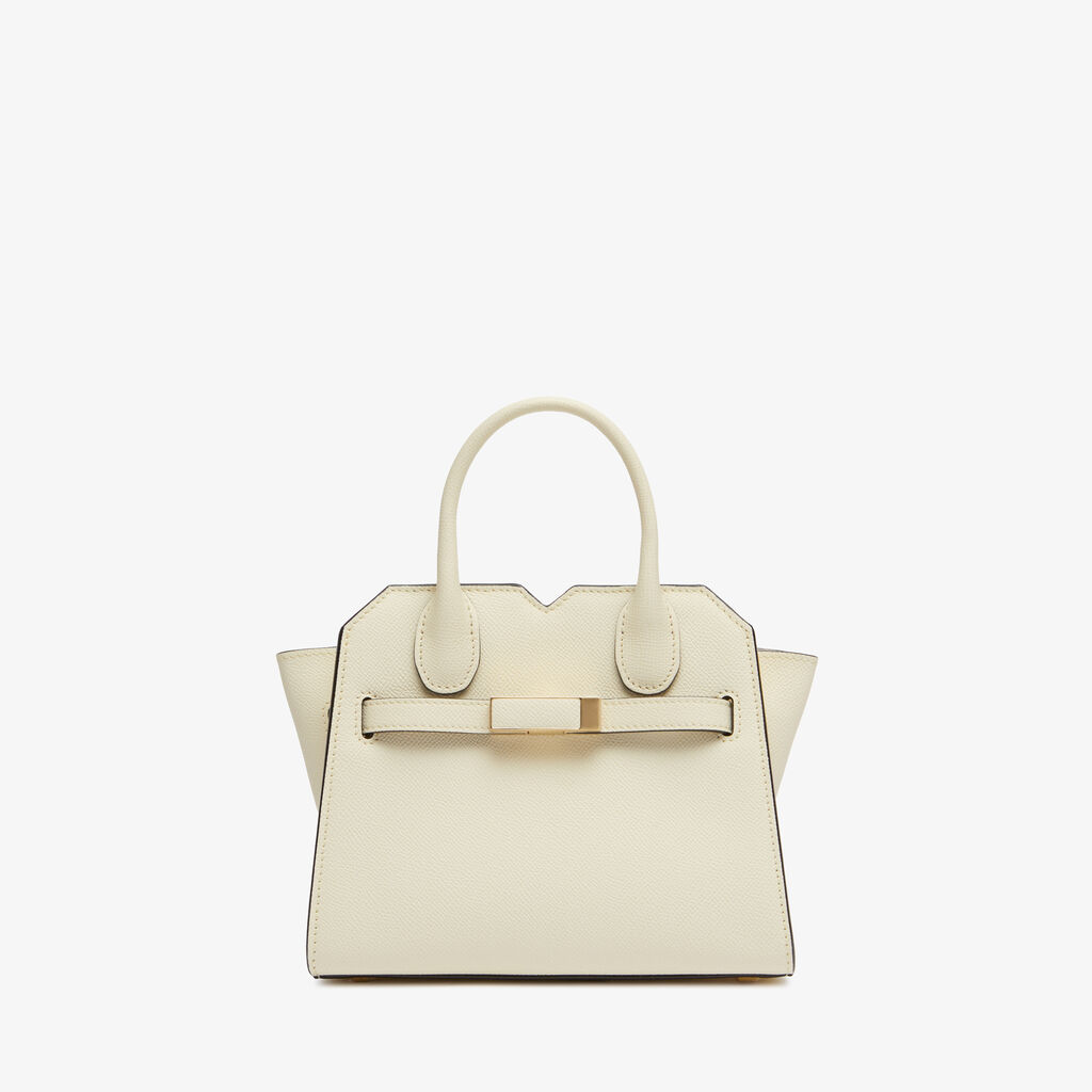 Milano Crossbody Micro Bag - Pergamena White - Millepunte Soft calf leather - Valextra - 1