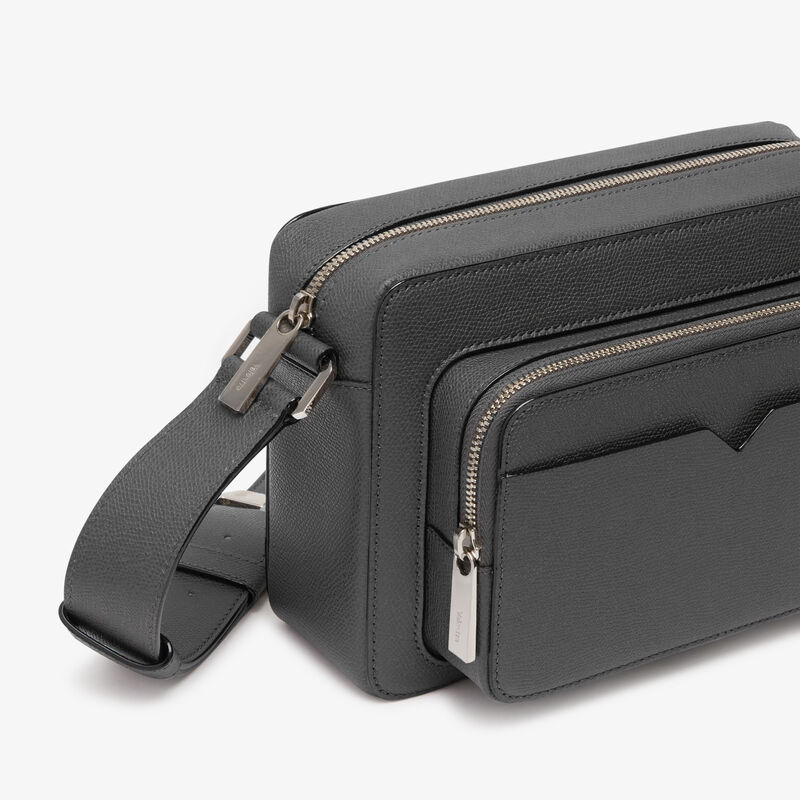 V-Line Reporter Bag - Smokey Grey - Millepunte calf leather - Valextra - 5