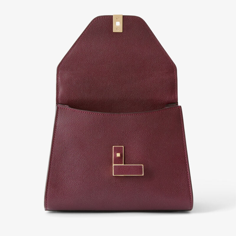 Iside Top Handle Mini Bag - Claret Red - Millepunte calf leather - Valextra - 7
