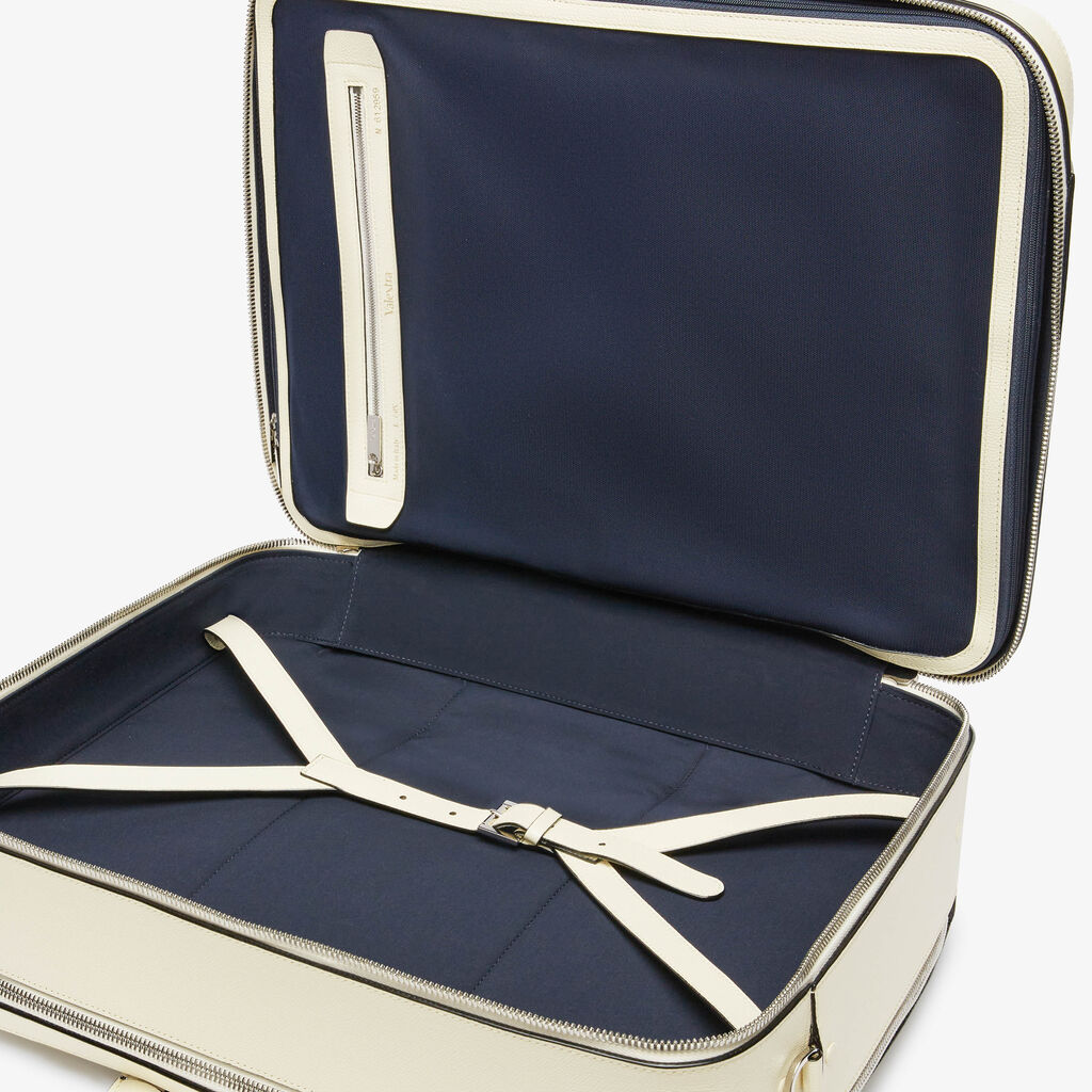 Avietta Travel Bag Two Chambers - Pergamena White - Millepunte calf leather - Valextra - 4