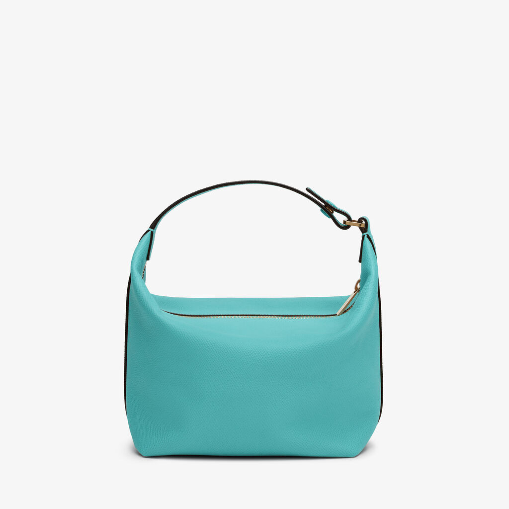 Mochi Top Handle Mini Bag - Ocean Blue - Millepunte Soft calf leather - Valextra - 3