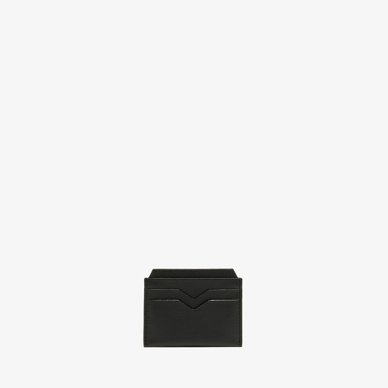 4CC Card Case - Black - Pavè calf leather - Valextra - 1