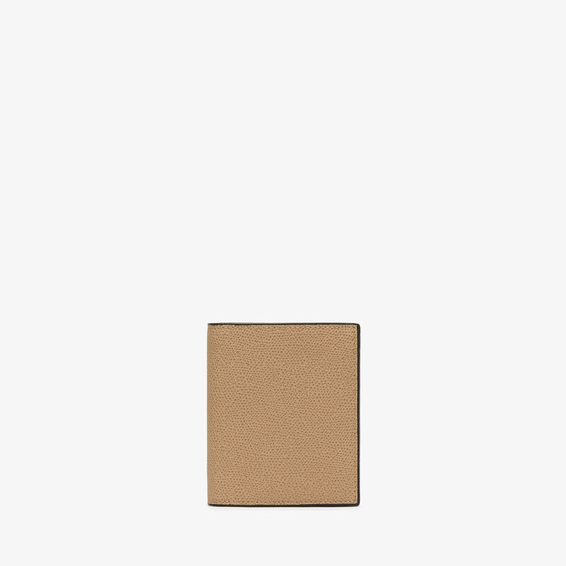 Compact Wallet 3 CC with Coin Purse - Cashmere Beige - Millepunte calf leather - Valextra - 1