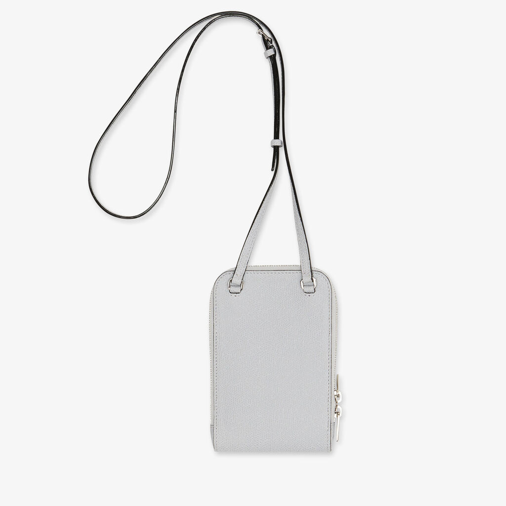 Crossbody Phone case - Stone Grey - Vitello VS - Valextra - 5