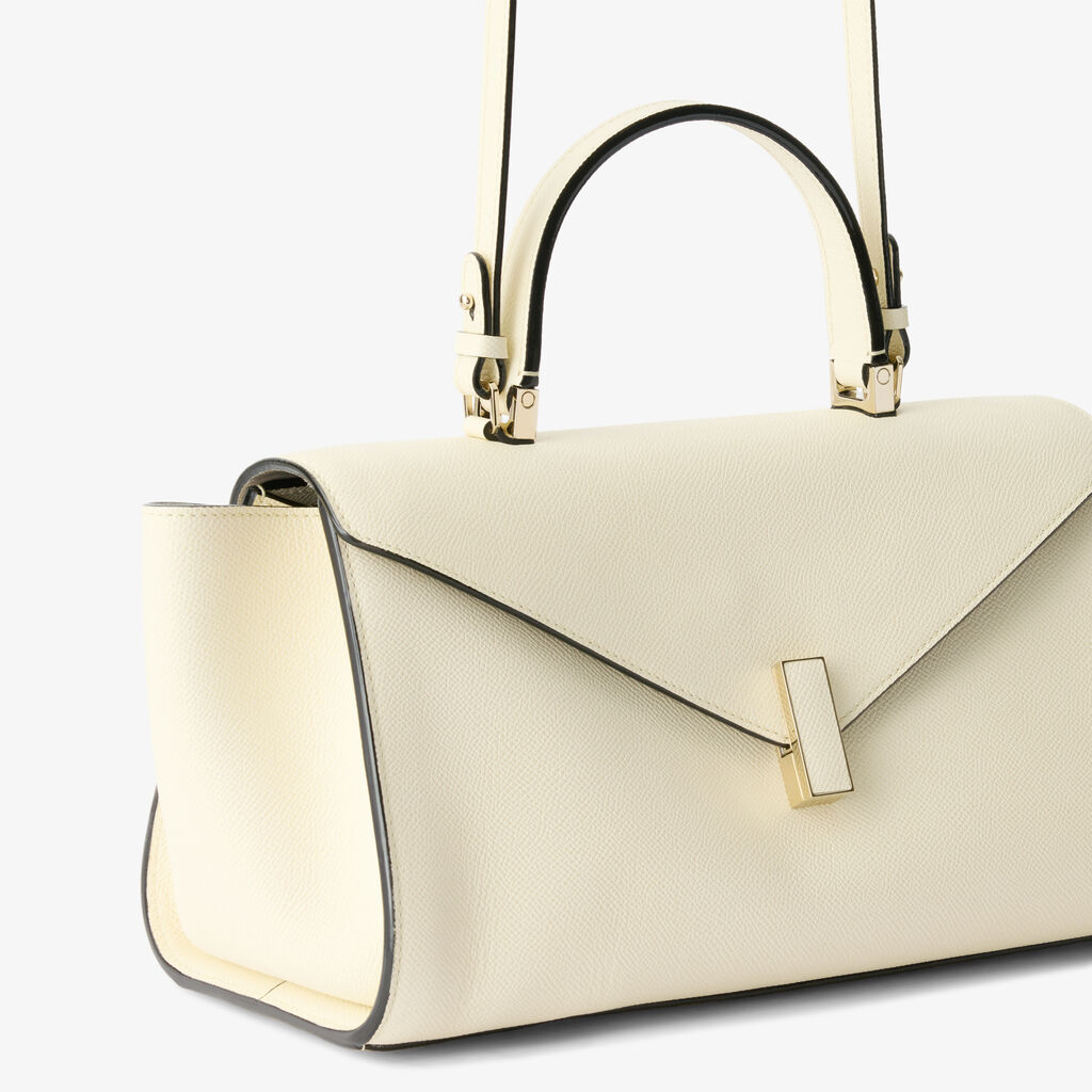 Iside Editor Top Handle Medium Bag - Pergamena White - Millepunte Soft calf leather - Valextra - 4