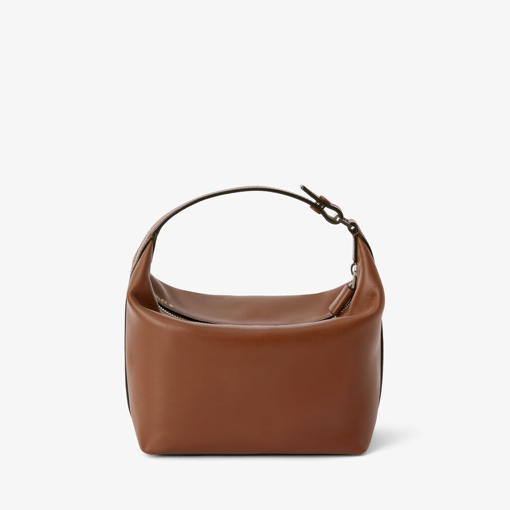 Mochi Sublime Top Handle Mini Bag - Chocolate Brown - Sublime smooth leather - Valextra - 5