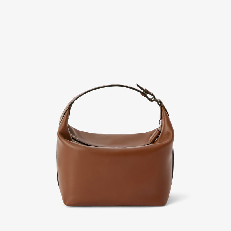 Mochi Sublime Top Handle Mini Bag - Chocolate Brown - Sublime smooth leather - Valextra - 5