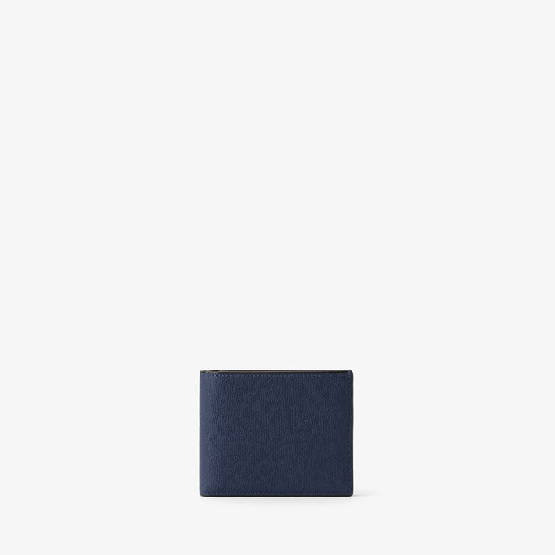 Wallet 4Cc With Coin Holder - Sapphire Blue - Millepunte calf leather - Valextra - 1