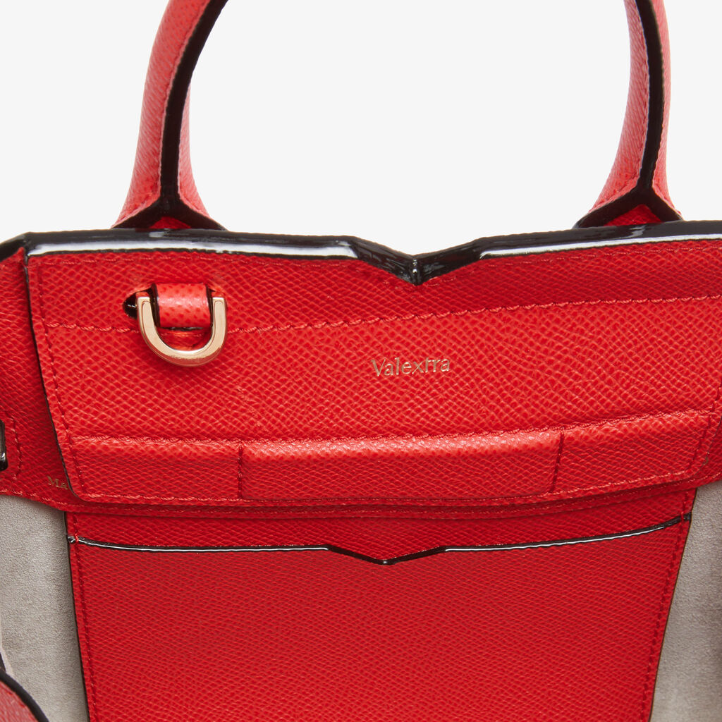 Milano Crossbody Micro Bag - Crimson Red - Vitello Millepunte Soft - Valextra - 7