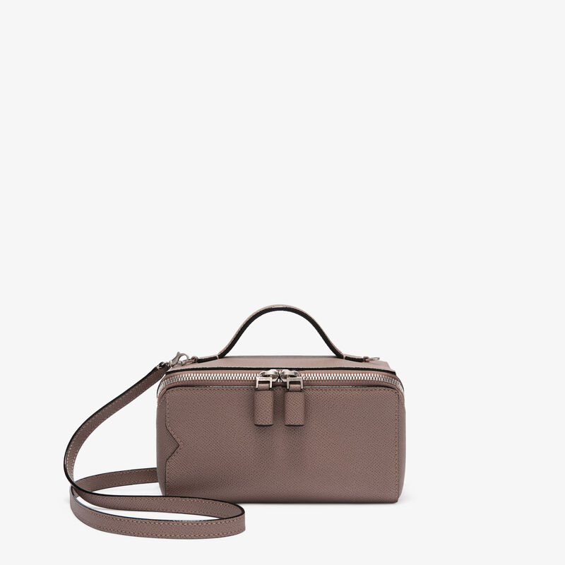 V-Line Crossbody Vanity Bag - Sahara Brown - Millepunte Soft calf leather - Valextra - 1