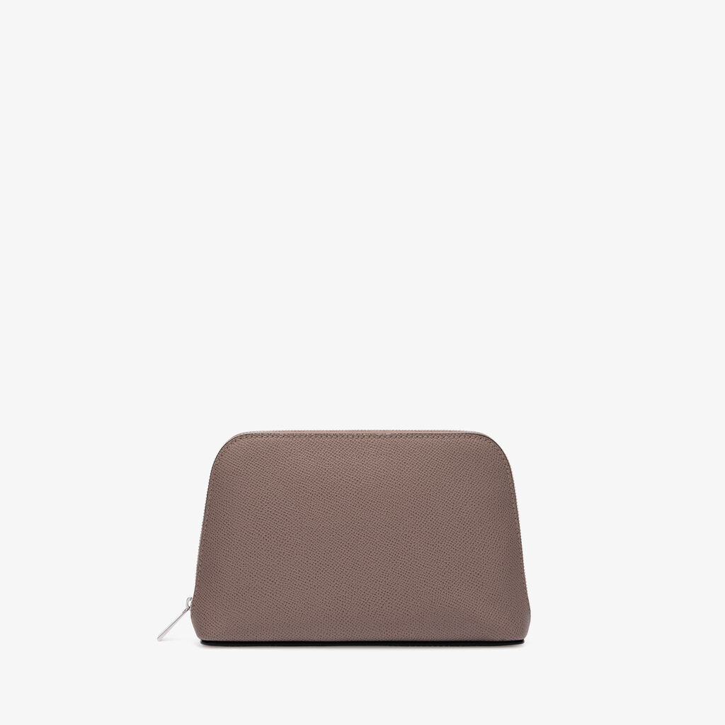Cosmetic Medium Case - Sahara Brown - Millepunte Soft calf leather - Valextra - 1