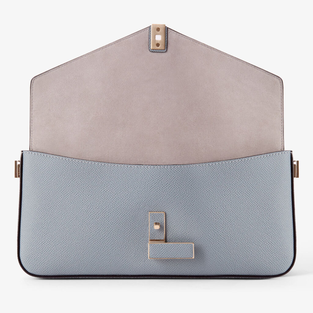 Iside Shoulder Bag - Niagara Blue - Vitello Millepunte Soft - Valextra - 6
