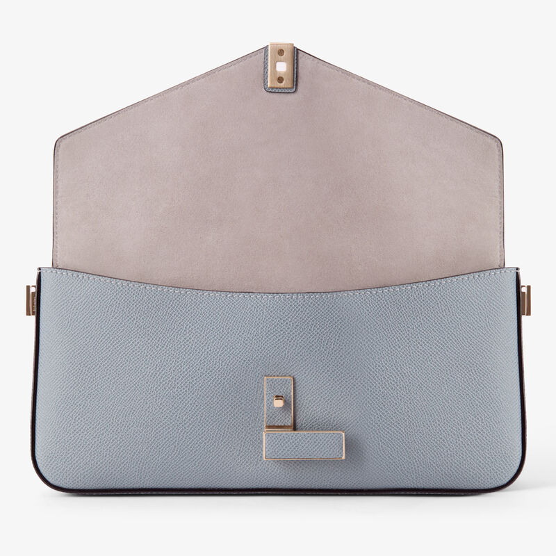 Iside Shoulder Bag - Niagara Blue - Millepunte Soft calf leather - Valextra - 6