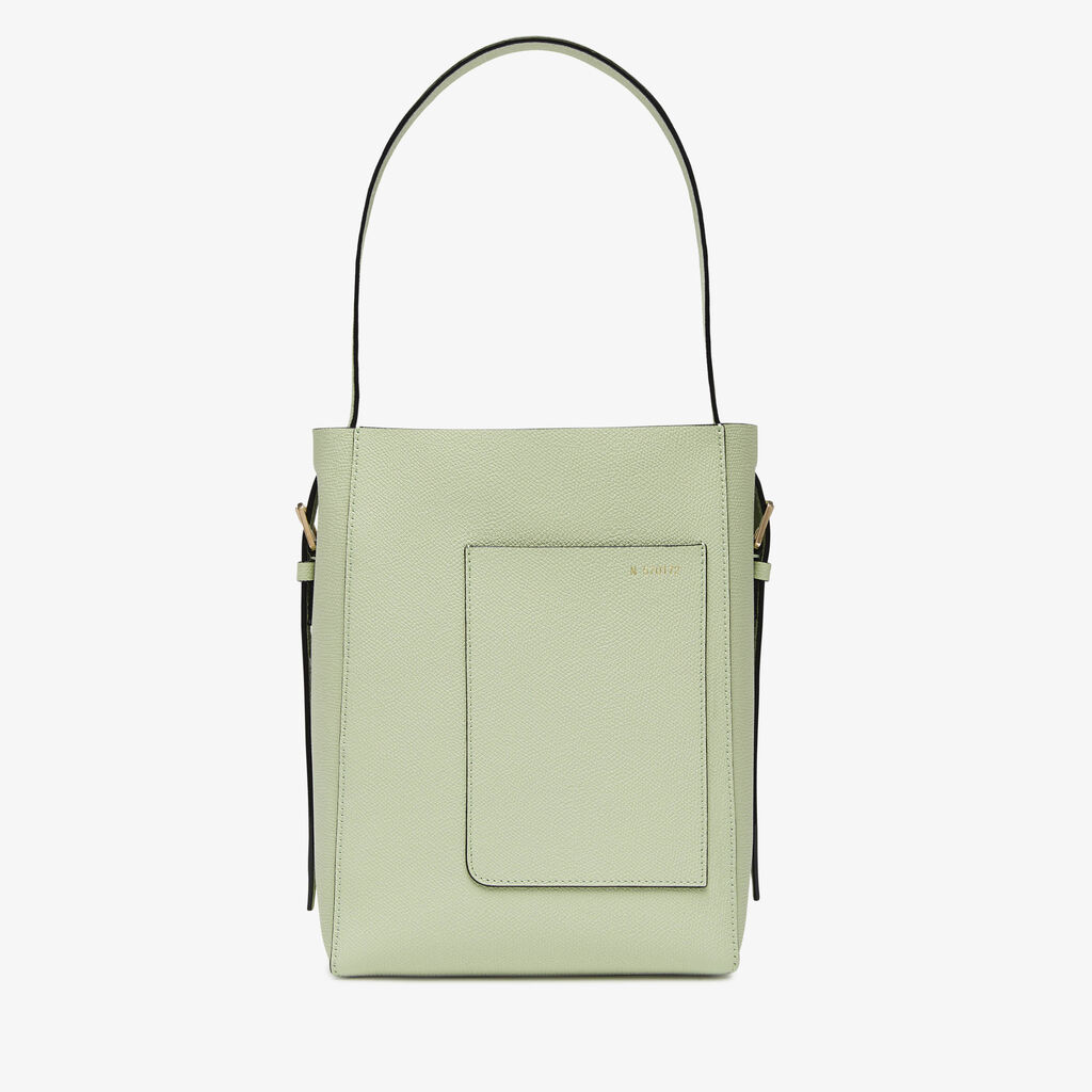 Borsa a Secchiello Soft Mini - Verde Menta - Vitello VS - Valextra - 1