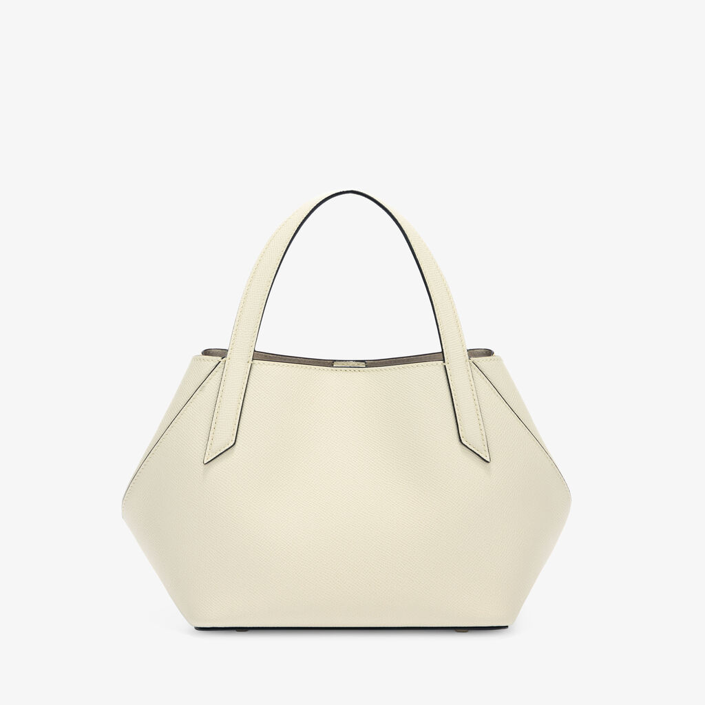 Gio Two Handles Bag - Pergamena White - Millepunte Soft calf leather - Valextra - 1
