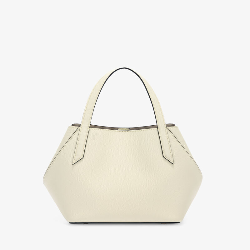Gio Two Handles Bag - Pergamena White - Millepunte Soft calf leather - Valextra - 1