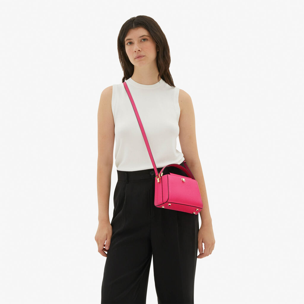 Brera crossbody micro bag - Bubblegum Pink - Vitello VS - Valextra - 2