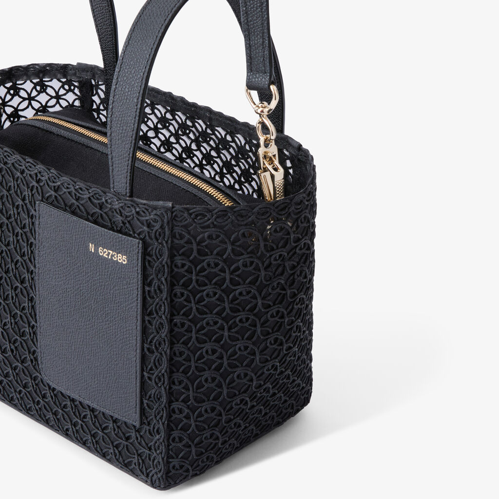 Soft Merletto Bucket Micro Bag -  - Tessuto ricamo Rete/Vitello VS - Valextra - 3