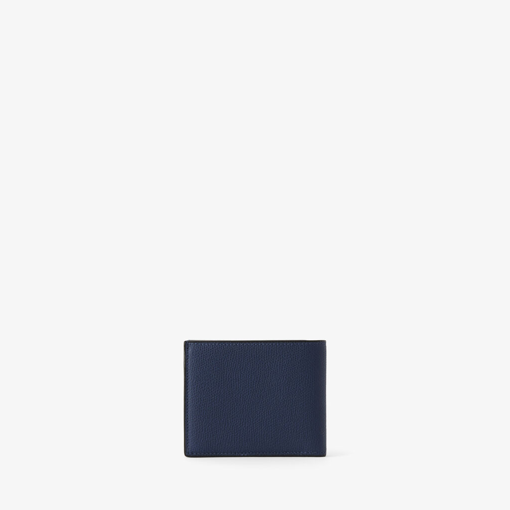 Wallet 4Cc With Coin Holder - Sapphire Blue - Vitello VS - Valextra - 3
