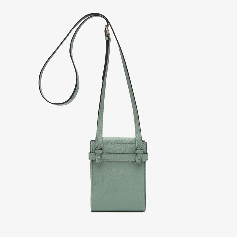 Brera B-Tracollina Slim Crossbody Micro Bag - Eucalyptus Green - Millepunte calf leather - Valextra - 6