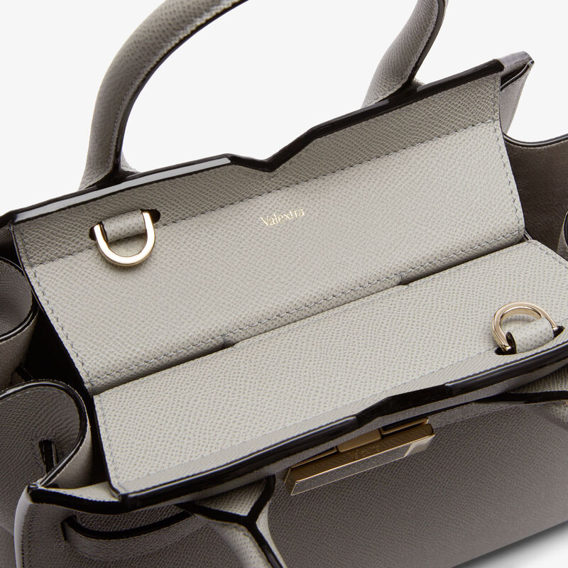 Milano Two Handles Mini Bag - Ash Grey - Millepunte Soft calf leather - Valextra - 3