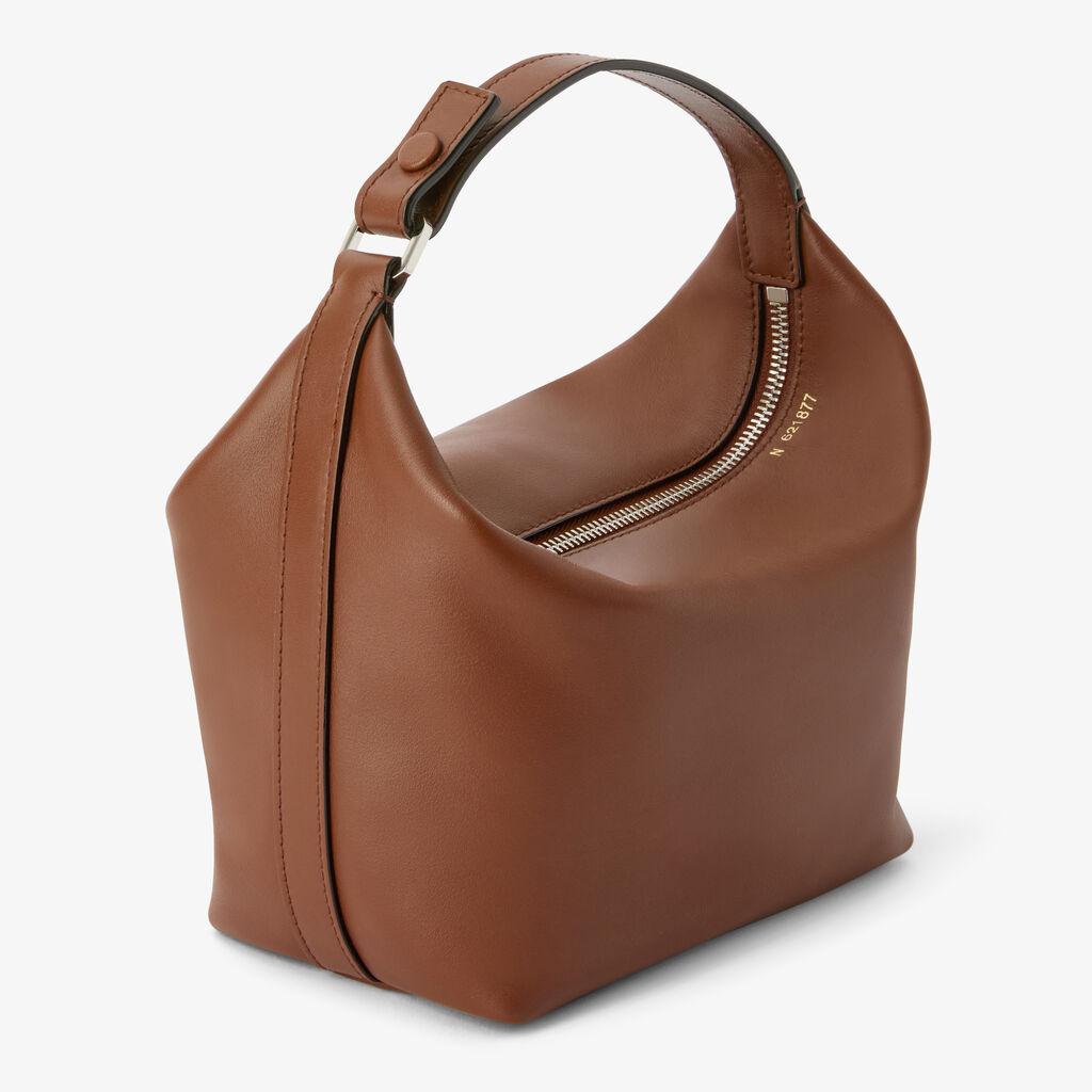 Mochi Sublime Top Handle Mini Bag - Chocolate Brown - Sublime smooth leather - Valextra - 4