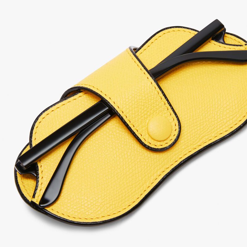 Glasses Case - Yellow - Millepunte calf leather - Valextra - 2