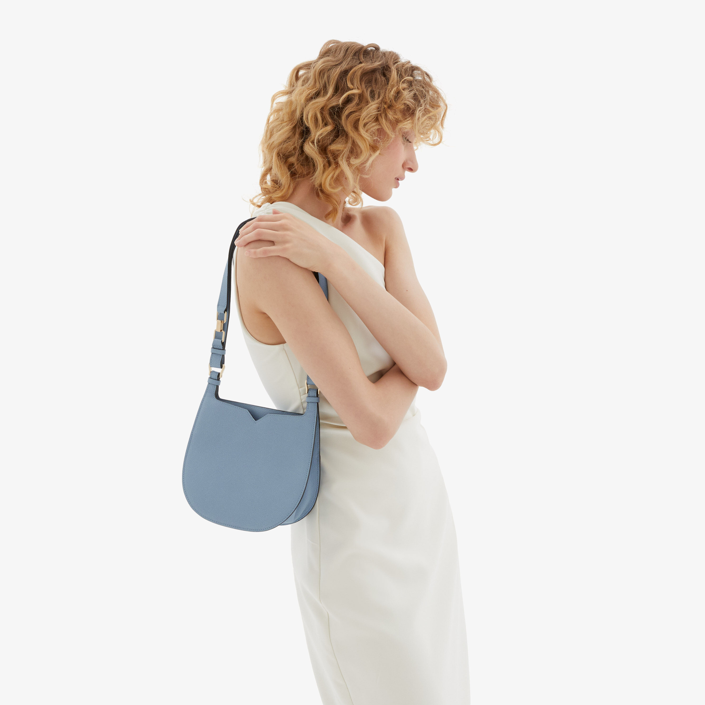 Women s Light blue Leather Weekend Mini bag Valextra Hobo