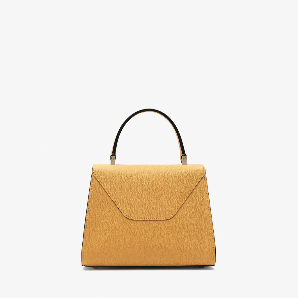 Iside Top handle mini bag - Amber Yellow - Vitello VS - Valextra - 6