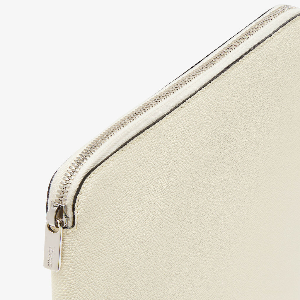 Zip Around Writing Folder A4 - Pergamena White - Vitello VS - Valextra - 3