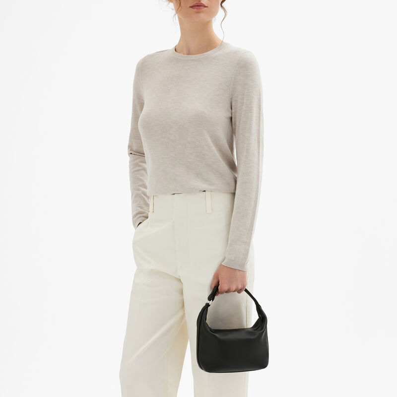 Mochi Sublime Top Handle Mini Bag - Black - Sublime smooth leather - Valextra - 2