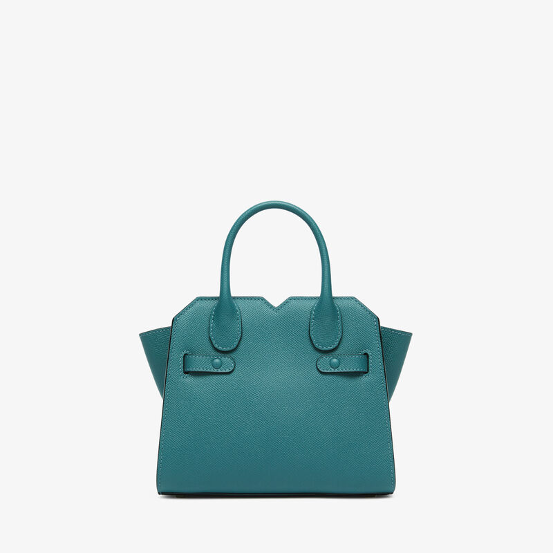 Milano Crossbody Micro Bag - Bottle Green - Millepunte Soft calf leather - Valextra - 6
