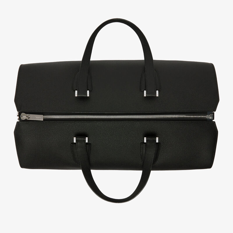 Babila Boston Travel Bag - Black - Millepunte calf leather - Valextra - 7