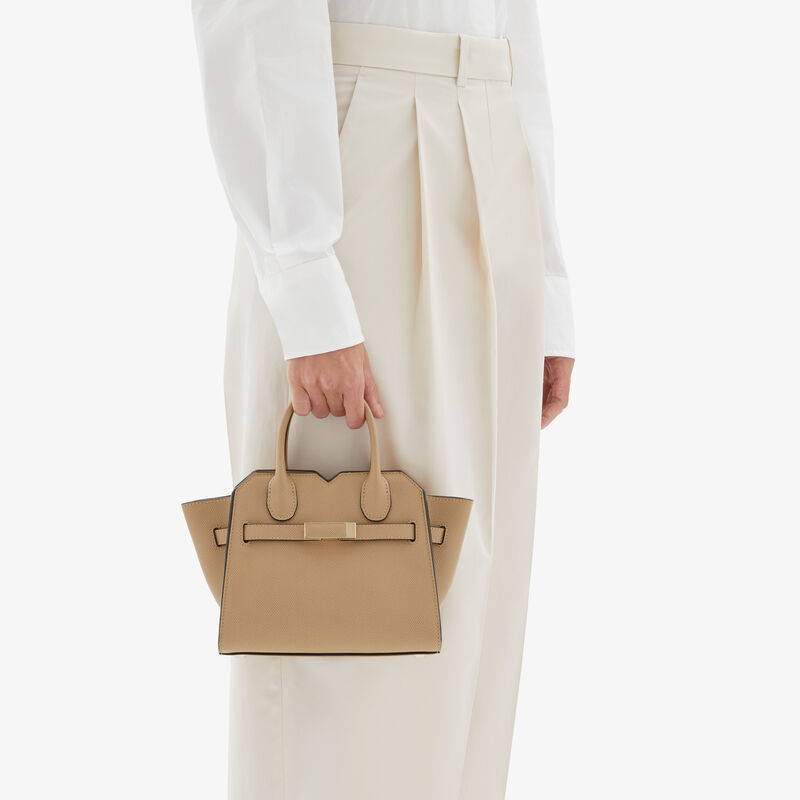 Milano Crossbody Micro Bag - Cashmere Beige - Millepunte Soft calf leather - Valextra - 2