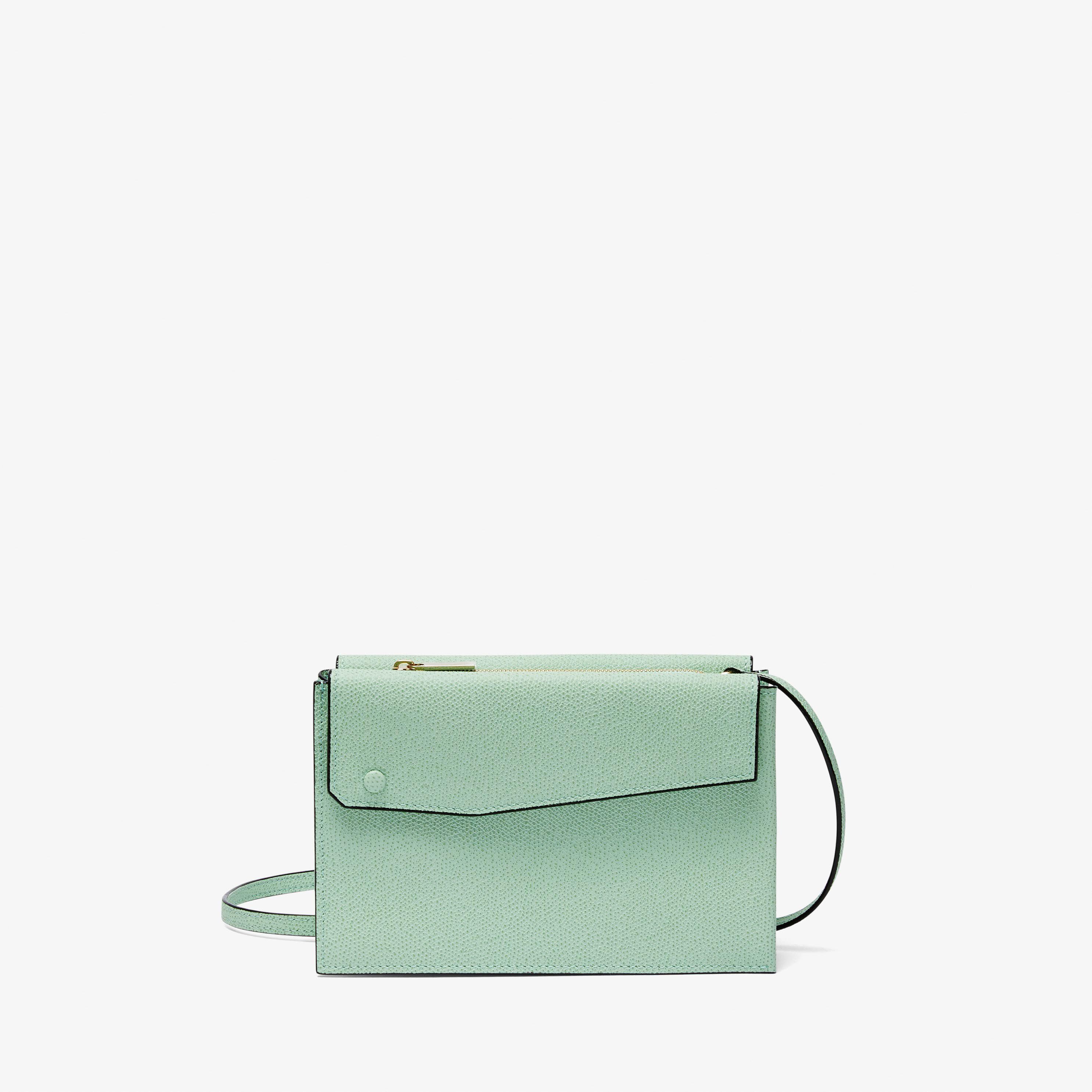Women s Water Green Leather compact purse Valextra Pocket
